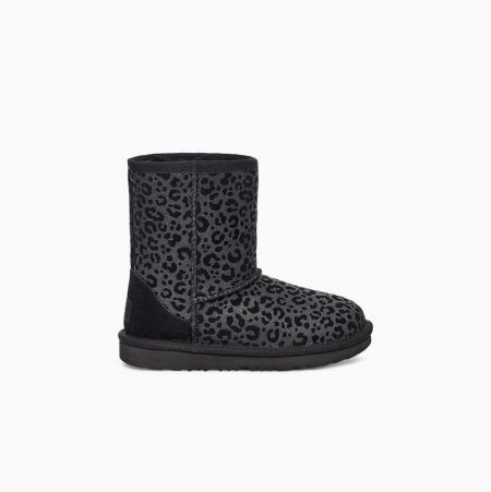 UGG Classic II Glitter Leopard Black Boots for Toddlers (BVUW93186)